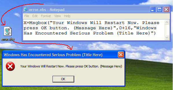 Tạo một cửa sổ Windows giả bằng Notepad