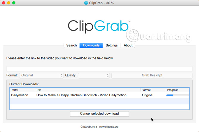 Ứng dụng ClipGrab
