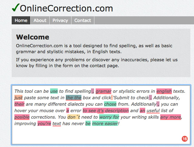Trang web Online Correction