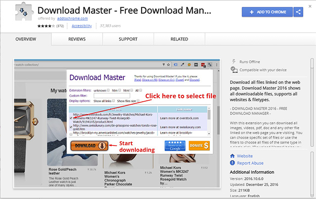 Extension Download Master