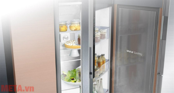 Tấm chắn giữ nhiệt Metal Cooling giảm thất thoát nhiệt cho tủ lạnh Samsung.