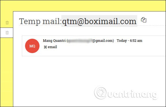 Email gửi tới