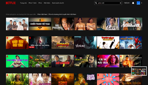 Tìm phim Việt trên Netflix