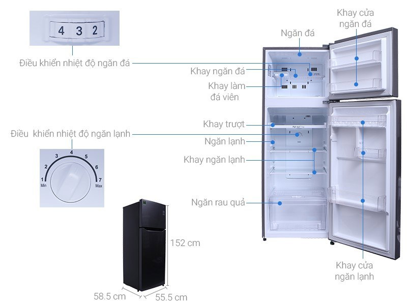 Tủ lạnh 2 cánh LG 209 lít