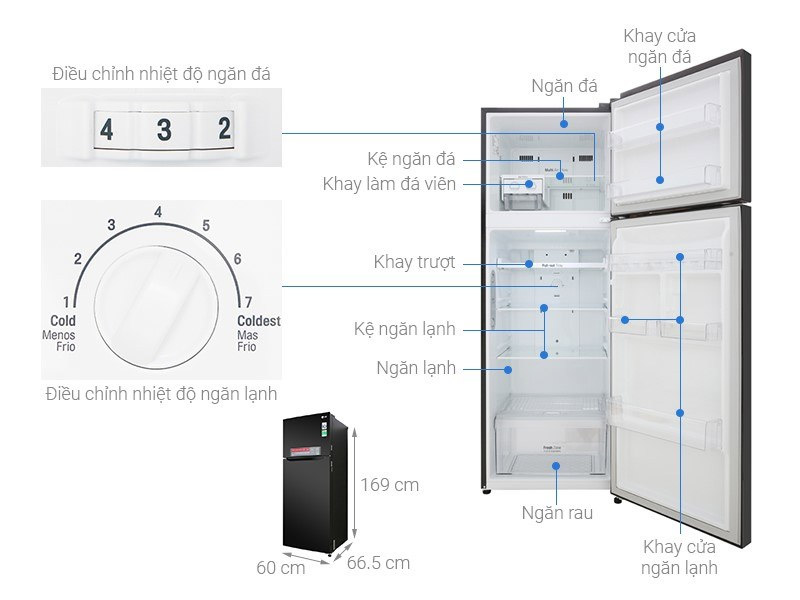 Tủ lạnh 2 cánh LG 315 lít