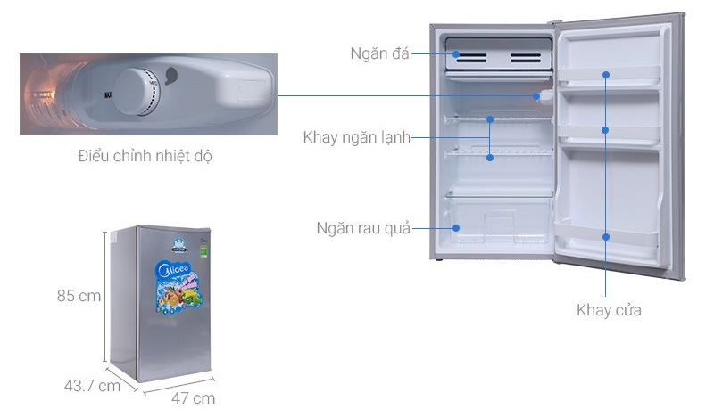Tủ lạnh mini media 93 lít