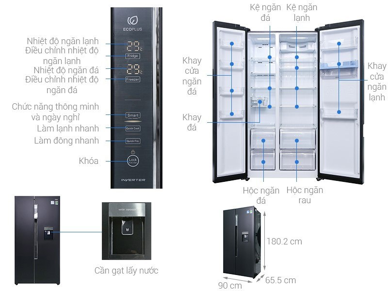 Tủ lạnh Aqua 510 lít