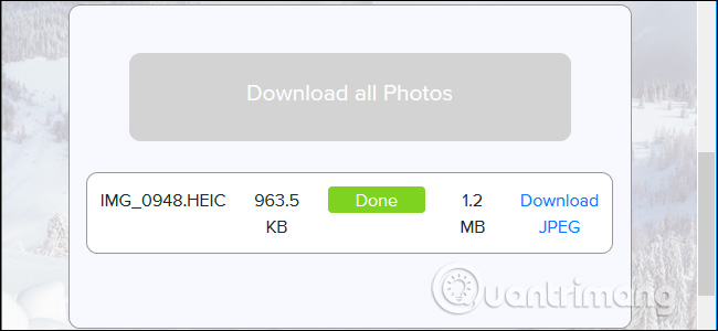 Chuyển đổi file HEIC sang JPEG