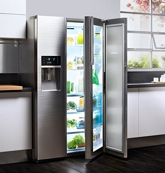 Tủ lạnh Side by Side phù hợp với phòng bếp rộng.