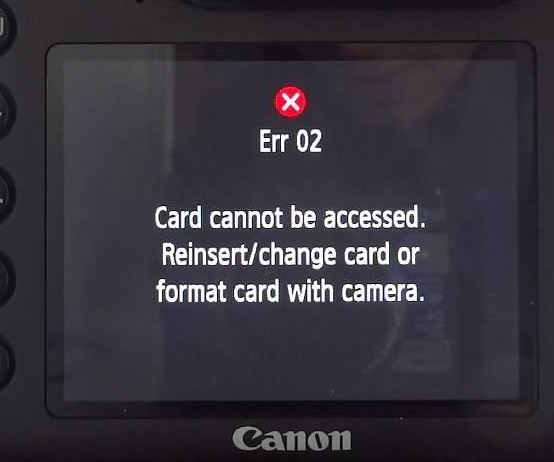 Lỗi thẻ nhớ rất hay gặp trên máy ảnh