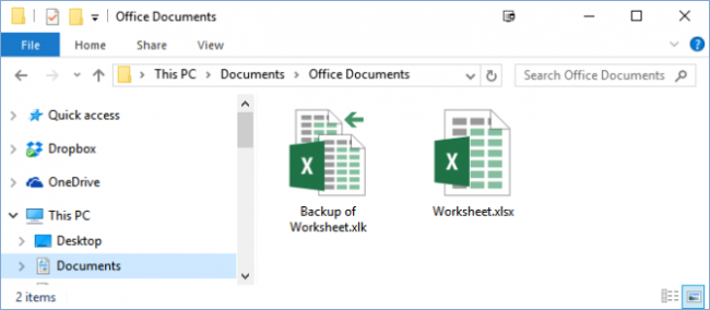 Tính năng AutoBackup của Excel sẽ giúp giữ cho dữ liệu an toàn nhất có thể