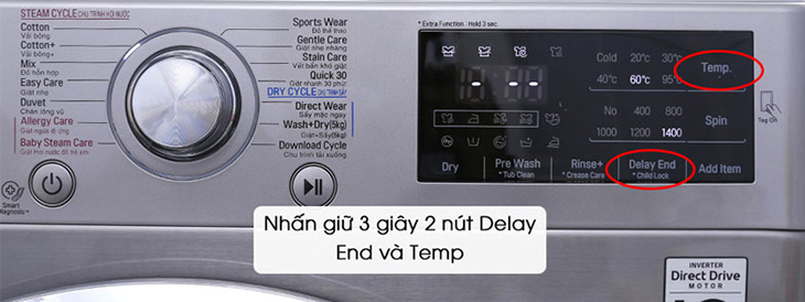 Kích hoạt âm thanh thông báo bật/tắt trên máy giặt LG