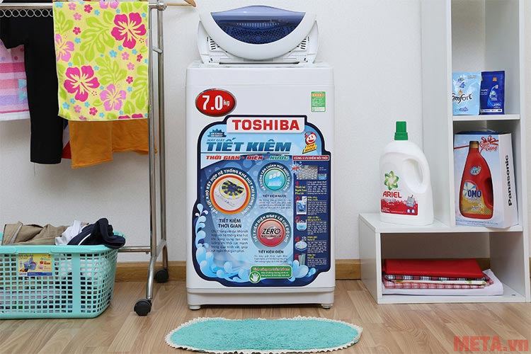 Máy giặt cửa trên 7kg Toshiba AW-A800SV(WB)