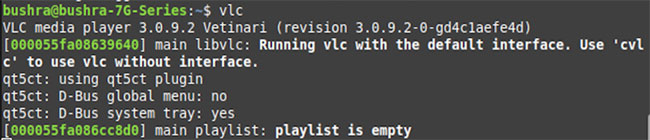 Ứng dụng VLC sẽ bắt đầu chạy