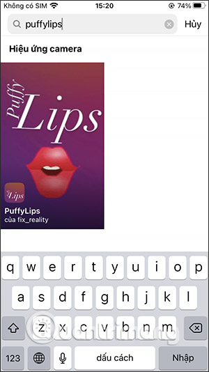 Hiệu ứng puffy lips