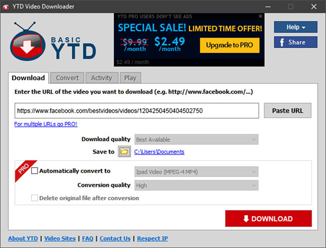 YTD Video Downloader là một trong những trình tải xuống video YouTube phổ biến nhất hiện có