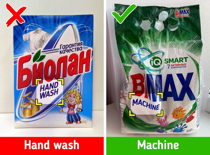 Sử dụng bột giặt không dành cho máy giặt