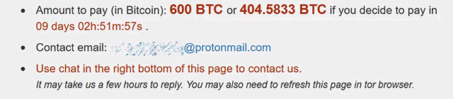 Mức tiền chuộc 404 bitcoin 